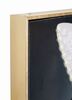 Particolare di Quadro volto di donna celato da grande cappello elegante toni neri 62x92  43154
