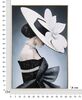 Quadro volto di donna celato da grande cappello elegante toni neri 62x92  43154 - foto 6