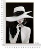 Quadro donna glamour toni del nero accenti rossi gioielli applicati 62x92  43155 - foto 6