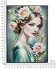 Quadro donna graziosa con rose e mughetti nei capelli 72x102  43152 - foto 6