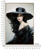 Quadro donna lady noir misteriosa cappello e scollo con ornamenti 62x92 43150 COLORI E LUCI - foto 6