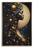 Immagine aggiuntiva di Quadro decorativo LED donna universo sfere dorate e luna 60x90  44362