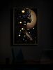 Quadro decorativo LED donna universo sfere dorate e luna 60x90  44362 - foto 8