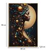 Quadro decorativo LED donna universo sfere dorate e luna 60x90  44362 - foto 9