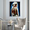 Quadro donna raffinata con acconciatura e fiori nei capelli 72x102  43148 - foto 5