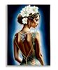 Quadro donna raffinata con acconciatura e fiori nei capelli 72x102  43148