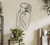 Quadro in metallo stilizzato donna relax 39x72  41697 - foto 4