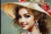 Immagine aggiuntiva di Quadro donna elegante con stile e cappello 52x152  43137