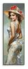 Quadro donna con stile abito elegante e cappello 52x152 43137 COLORI E LUCI