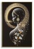 Immagine aggiuntiva di Quadro intenso profilo di donna avvolto da decoro dorato 60x90  44361