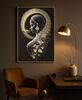 Quadro intenso profilo di donna avvolto da decoro dorato 60x90  44361 - foto 7