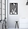 Quadro in metallo nero donna moda fashion 40x60  41692 - foto 4