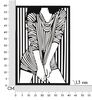 Quadro in metallo nero donna moda fashion 40x60  41692 - foto 5