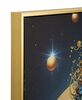 Particolare di Quadro profilo di donna fantasy con led su sfondo di grande luna 60x90  44363