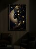 Quadro profilo di donna fantasy con led su sfondo di grande luna 60x90  44363 - foto 8