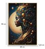Quadro profilo di donna fantasy con led su sfondo di grande luna 60x90  44363 - foto 9