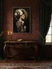 Quadro viso di donna con grandi fiori nei capelli 62x92  44354 - foto 6