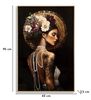 Quadro viso di donna con grandi fiori nei capelli 62x92  44354 - foto 7