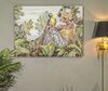 Meraviglioso quadro lungo con donna nella giungla con paggagallo 120x90  40981 - foto 4