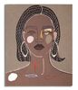Quadro viso di donna con acconciatura tribale 80x100  40967