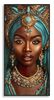 Immagine aggiuntiva di Quadro viso di donna con turbante 50x100 lungo verticale  44353