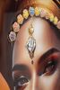 Particolare di Quadro bellissimo viso di donna con turbante e gioielli modello B 72X102  42218