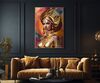 Quadro bellissimo viso di donna con turbante e gioielli modello B 72X102  42218 - foto 6