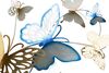 Immagine aggiuntiva di Quadro farfalle tonalita azzurro celeste decorativo in metallo 132x95,5  4069