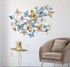 Quadro farfalle tonalit&agrave; azzurro celeste decorativo in metallo 132x95,5 40699 COLORI E LUCI - foto 4