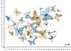 Quadro farfalle tonalit&agrave; azzurro celeste decorativo in metallo 132x95,5 40699 COLORI E LUCI - foto 5