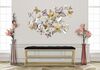 Quadro con volo di farfalle 3d bordeaux e oro 132x95,5  40698 - foto 4