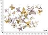 Quadro con volo di farfalle 3d bordeaux e oro 132x95,5  40698 - foto 5