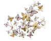 Quadro con volo di farfalle 3d bordeaux e oro 132x95,5  40698