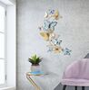 Quadro in metallo scia di farfalle toni blu azzurro home decor 59,5x111,5  40702 - foto 4