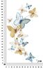 Quadro in metallo scia di farfalle toni blu azzurro home decor 59,5x111,5  40702 - foto 5