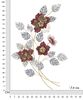 Composizione a quadro da parete con mazzo fiori toni rossi bordeaux 68,6x98,4  41317 - foto 5