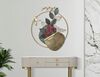 Decorazione parete quadro con vaso fiori bordeaux e farfalla 67x84 41454 COLORI E LUCI - foto 4
