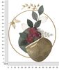 Decorazione parete quadro con vaso fiori bordeaux e farfalla 67x84 41454 COLORI E LUCI - foto 5