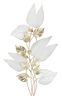 Quadro a pannello decorazione foglie bianco oro 52,7x90,8 41443 COLORI E LUCI