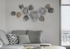Decorazione murale nei toni del grigio e tortora con fiori 157,5x66,5  41297 - foto 4