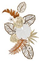 Decorazione da parete toni rame bouquet foglie e fiorellini 50,8x87  41440