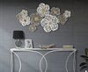 Decorazione da appendere muro fiori decorati bianco oro tortora 140x74,5  41289 - foto 4
