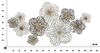 Decorazione da appendere muro fiori decorati bianco oro tortora 140x74,5  41289 - foto 5