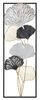 Decorazione quadro a parete in rilievo con cornice scura e ramo di foglie  40791