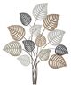 Quadro fascio di foglie decorativo in metallo 81x100  40798