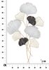 Quadro decorativo in metallo mazzo di foglie chiaro scuro griglia oro 66x109  40786 - foto 5