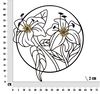 Pannello quadro rotondo da muro fiori in filo metallo nero 63x69cm  40738 - foto 4