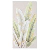 Quadro foglie verdi 50x100 con particolari dipinti modello A  42614
