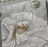 Altra foto Quadro grande mod. B con splendidi fiori bianchi e pistilli brillantini 150x60cm