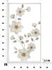 Quadro 3d fiori bianchi cornice metallo 50x90,5  40692 - foto 5